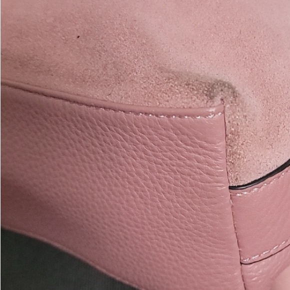 Vince Camuto Leather Backpack with Ring Detail - Kimi pink color cherry blossom - Picture 10 of 12